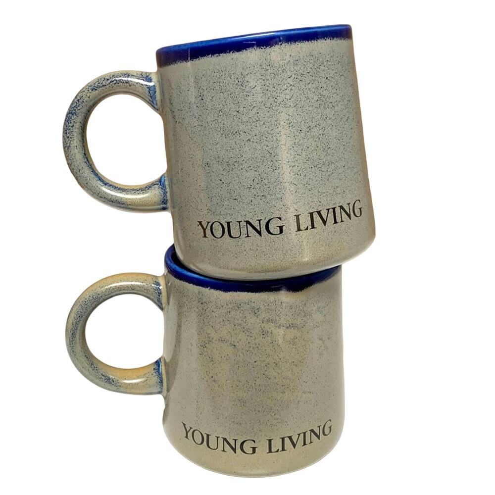 New Young Living Stoneware Mugs 10oz Set of 2